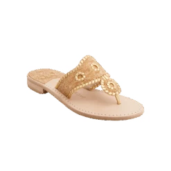 Jack Rogers Ladies Flat Cork Gold Sandals 111221JK03102