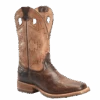 Double H Men's Winston Wide Square Toe Brown Roper Boots DH7023