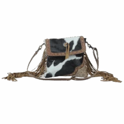 Myra Bag Ladies Oak Forest Leather & Cowhide Handbag S-5181