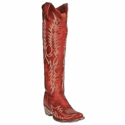 Old Gringo Ladies Mayra Red Embroidered Tall Snip Toe Boots L1213-1T4L