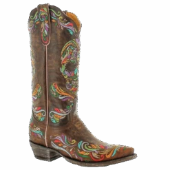 Old Gringo Ladies Dulce Calavera Brass Brown Sugar Skull Boots L3191-2