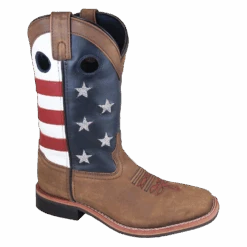 Smoky Mountain Ladies Stars And Stripes Square Toe Western Boots 6880