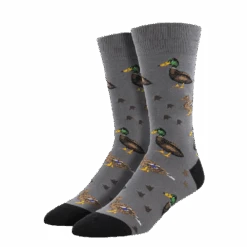 SockSmith Men's Lucky Ducks Grey Socks MNC2442-GRA