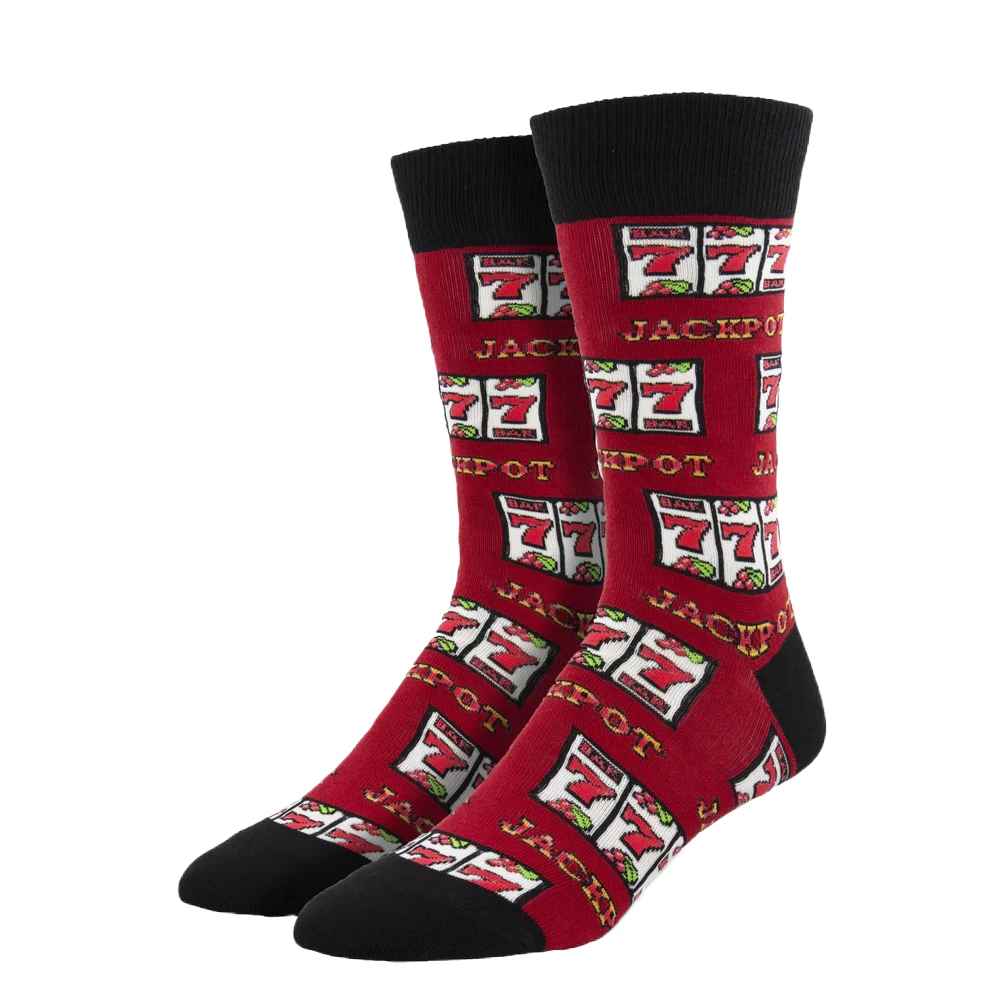 SockSmith Men's Casino Jackpot Red Socks MNC2424-RED 3 SockSmith Men's Casino Jackpot Red Socks MNC2424-RED
