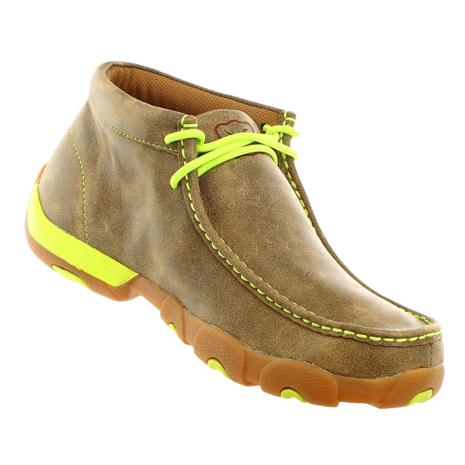 Twisted X Men's Brown Bomber/Neon Yellow Driving Mocs MDM0026 3 Twisted X Men's Brown Bomber/Neon Yellow Driving Mocs MDM0026