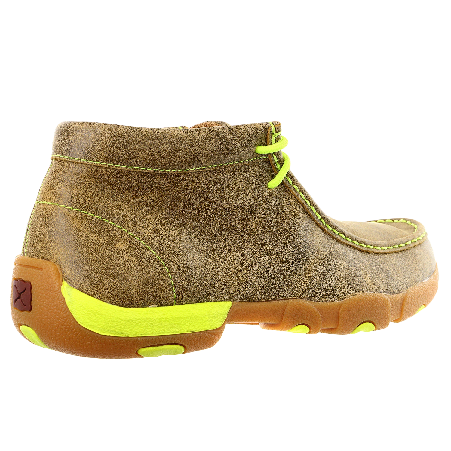 Twisted X Men's Brown Bomber/Neon Yellow Driving Mocs MDM0026 4 Twisted X Men's Brown Bomber/Neon Yellow Driving Mocs MDM0026 - Image 2