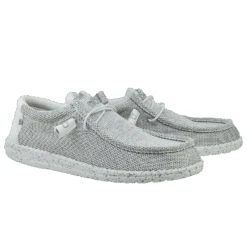 Hey Dude Men's Wally Sox Stone White Shoes 110350703