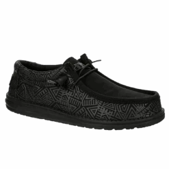Hey Dude Wally Stretch Total Black Slip On Shoes 110384938