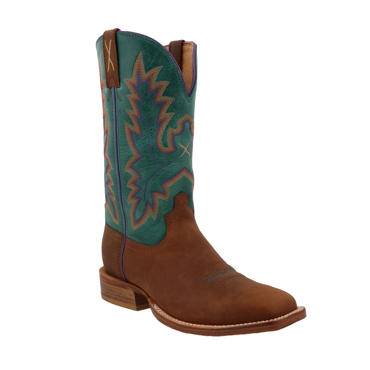 Twisted X Ladies Tech X Cinnamon & Turquoise Square Toe BootsWXTL001 3 Twisted X Ladies Tech X Cinnamon & Turquoise Square Toe BootsWXTL001