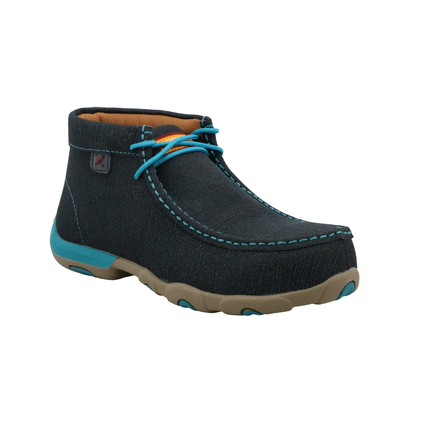 Twisted X Ladies Nano Chukka Dark Teal Driving Moc Shoe WDMNT01 3 Twisted X Ladies Nano Chukka Dark Teal Driving Moc Shoe WDMNT01