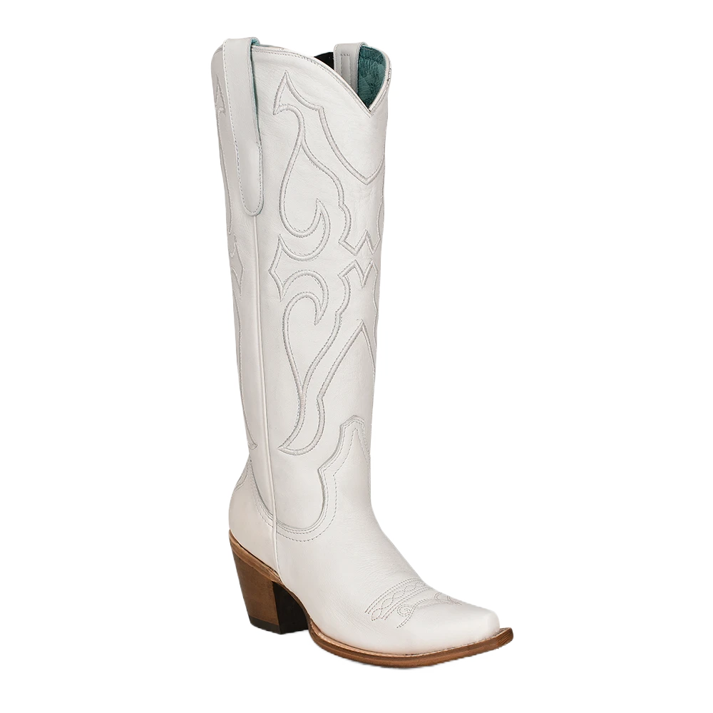 Corral Boots Corral Ladies Pure White Stitch Pattern & Inlay Snip Toe Boots Z5074 3 Corral Boots Corral Ladies Pure White Stitch Pattern & Inlay Snip Toe Boots Z5074