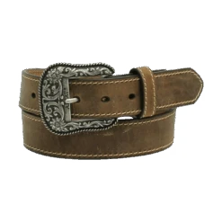 Ariat Ladies Accent Distressed Brown Leather Belt A1523402