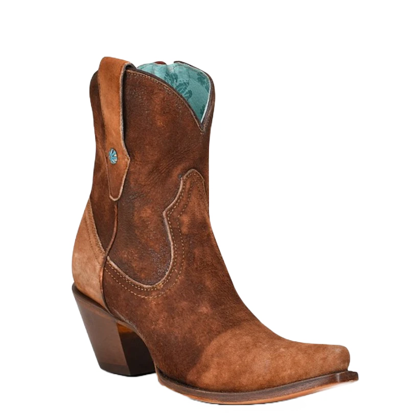 Corral Boots Corral Ladies Brown Lamb Ankle Bootie Boots A4171 3 Corral Boots Corral Ladies Brown Lamb Ankle Bootie Boots A4171