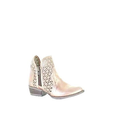 Circle G By Corral Ladies Pink Cutout Shortie Boots Q5128 3 Circle G By Corral Ladies Pink Cutout Shortie Boots Q5128