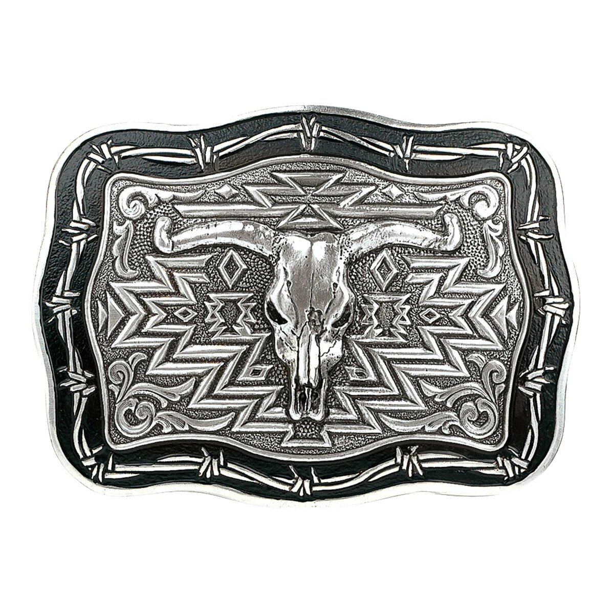 Nocona Mens Steer Skull Belt Buckle 38026 3 Nocona Mens Steer Skull Belt Buckle 38026