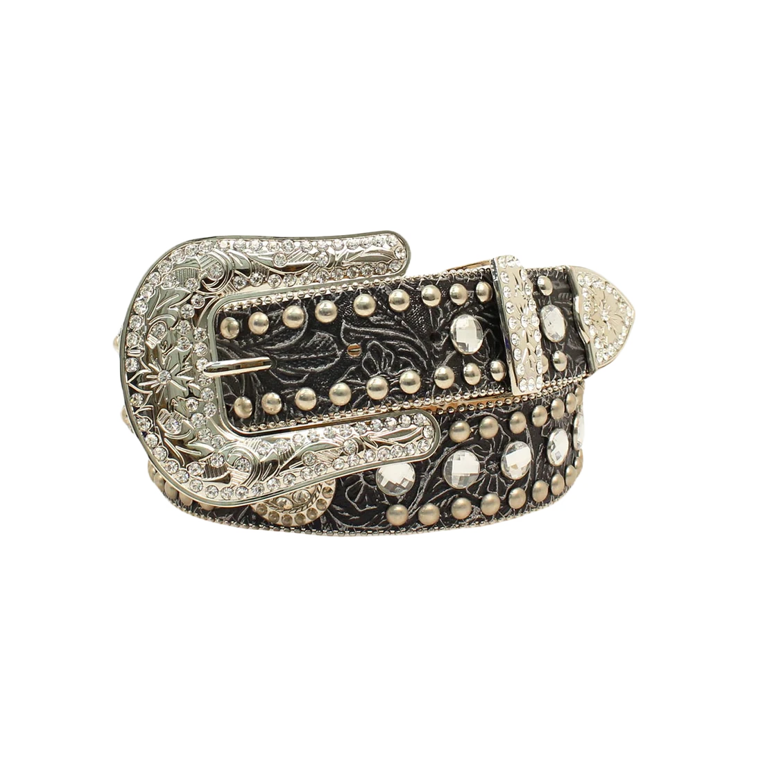 Nocona® Ladies S Silver And Black Belt N3513001 3 Nocona® Ladies S Silver And Black Belt N3513001