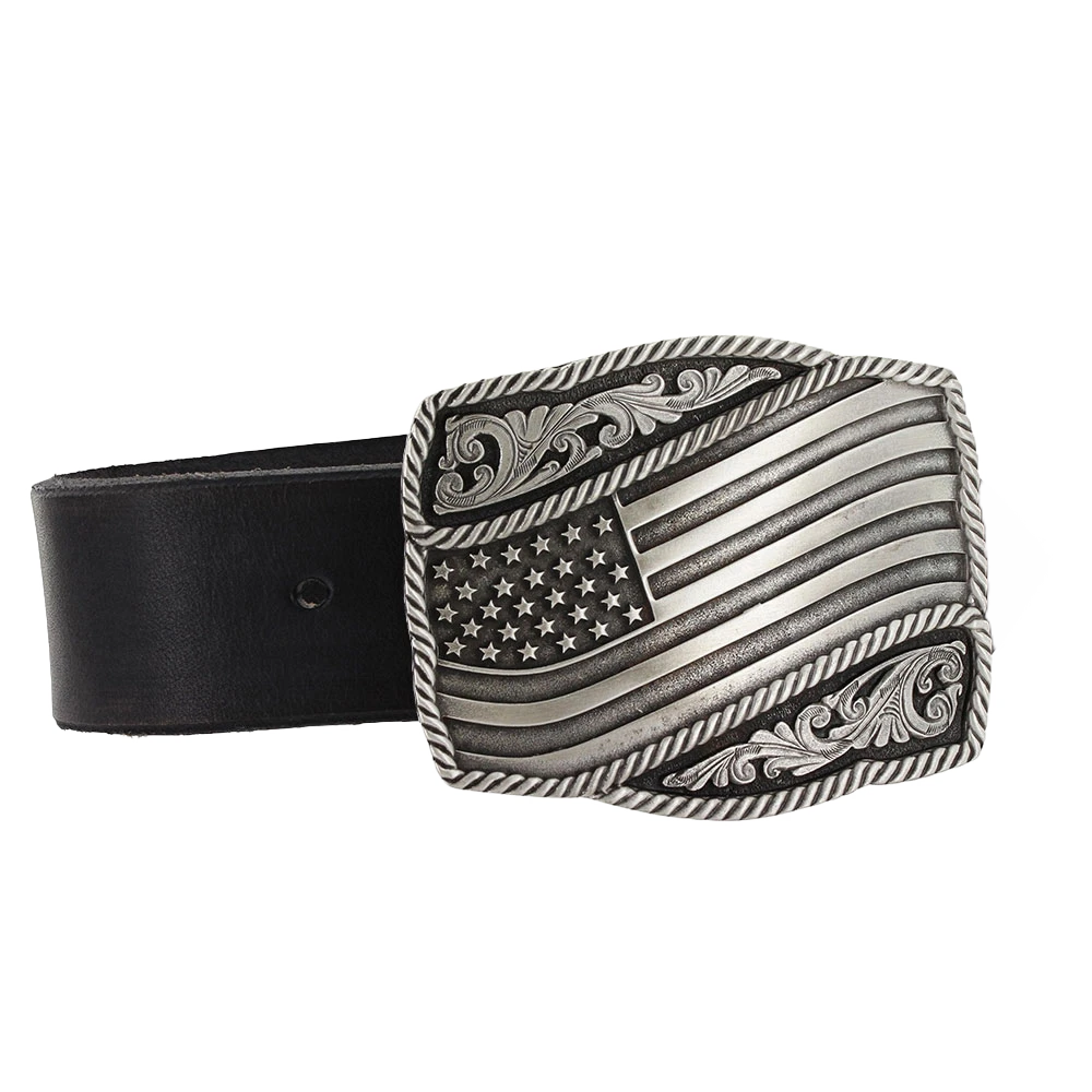 Montana Silversmiths Unisex Silver Waving Flag Attitude Buckle A590S 4 Montana Silversmiths Unisex Silver Waving Flag Attitude Buckle A590S - Image 2