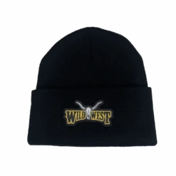 Wild West Logo Knitted Black Beanie S10556-1