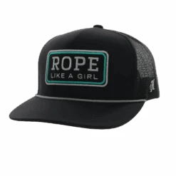Hooey Rope Like A Girl Ladies 5-Panel Black Snapback Hat 2249T-BK