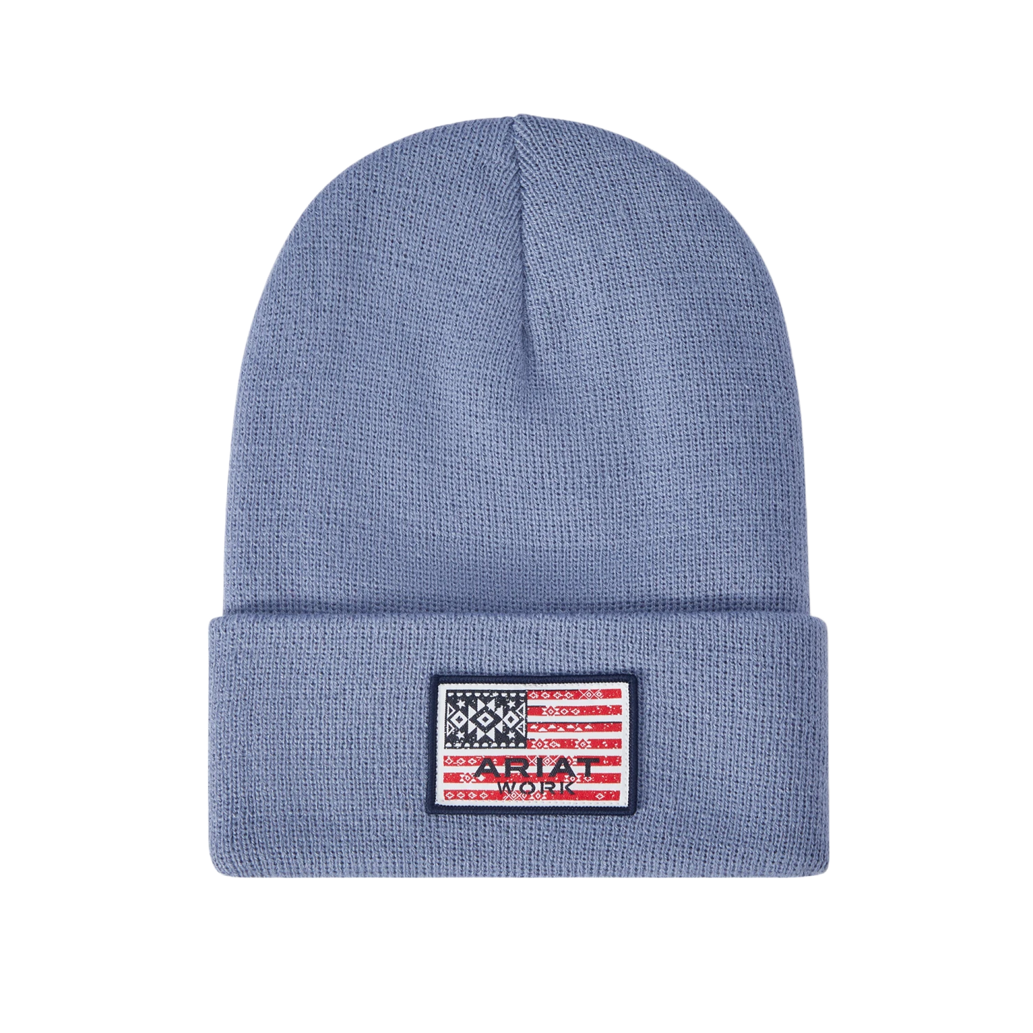 Ariat® Ladies Rebar Blue Flag Patch Beanie 10041702 3 Ariat® Ladies Rebar Blue Flag Patch Beanie 10041702