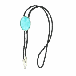 Double STurquoise Stone Bolo Tie 22838