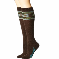 Wrangler® Ladies Angora Aztec Brown Knee High Socks 09678-6000-00911