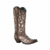 Corral Boots Corral Ladies Brown Metallic Inlay & Embroidery With Crystal & Stud Boots E1594 -Western Cowboy Equipment Myproject 2023 05 25T092022.605