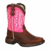 Durango® Toddler Girl's Let Love Fly Pink & Brown Western Boot DWBT092