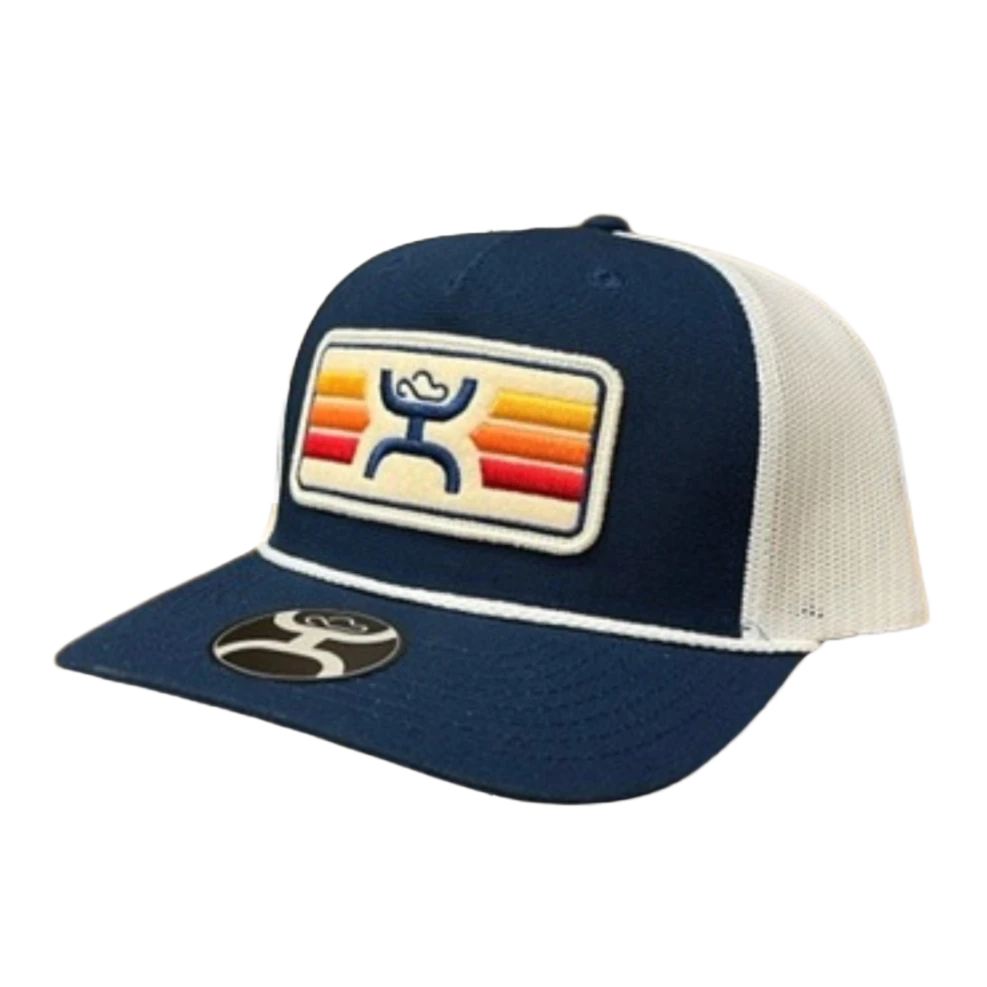 Hooey® Men's Sunset 5-panel Navy & Cream Trucker Cap 2239T-NVCR 3 Hooey® Men's Sunset 5-panel Navy & Cream Trucker Cap 2239T-NVCR