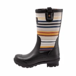 Pendleton® Ladies Bridger Stripe Black Mid Rain Boots PW2280-001 -Western Cowboy Equipment PW2280 001 2