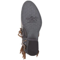 Circle G By Corral Ladies Black Studs & Fringe Booties Q5089 -Western Cowboy Equipment Q5089 4