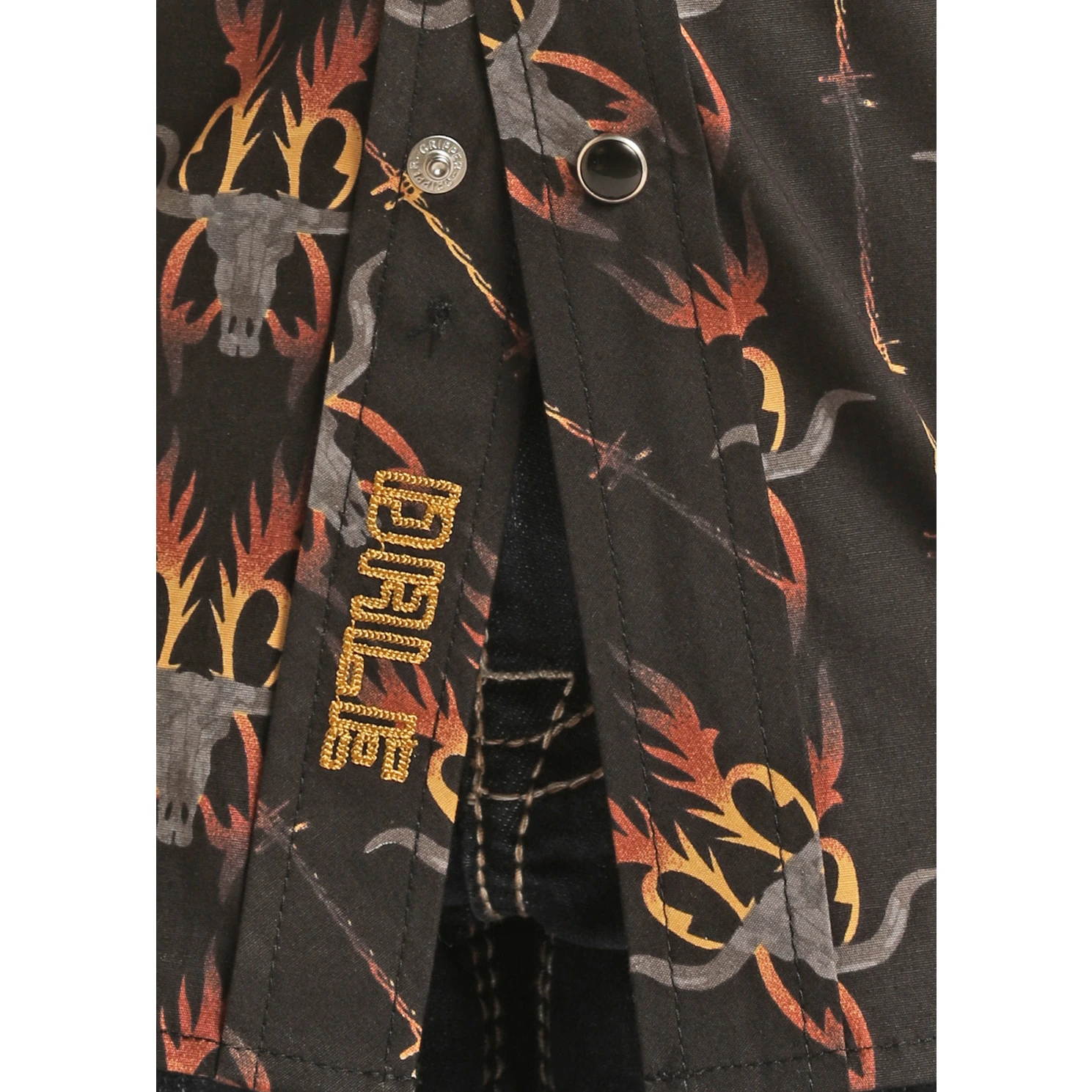 Rock & Roll® Youth Boy's Black Longhorn Snap Down Shirt RRBSOSRZ0K-01 4 Rock & Roll® Youth Boy's Black Longhorn Snap Down Shirt RRBSOSRZ0K-01 - Image 2