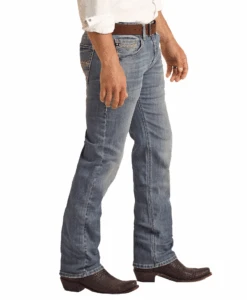 Rock & Roll® Men's Pistol Reflex Ivory Light Wash Straight Leg Jeans RRMDSPRZSL 7 Rock & Roll® Men's Pistol Reflex Ivory Light Wash Straight Leg Jeans RRMDSPRZSL -Western Cowboy Equipment RRMDSPRZSL3