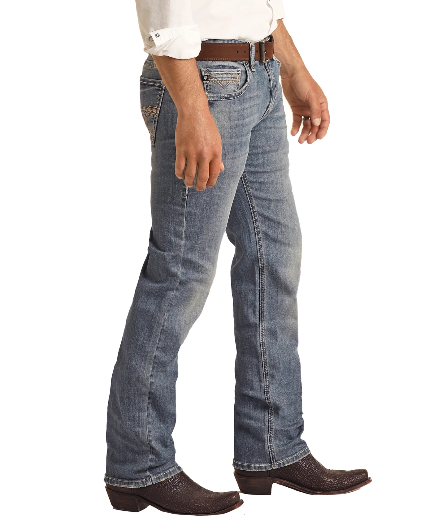 Rock & Roll® Men's Pistol Reflex Ivory Light Wash Straight Leg Jeans RRMDSPRZSL 5 Rock & Roll® Men's Pistol Reflex Ivory Light Wash Straight Leg Jeans RRMDSPRZSL - Image 3