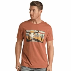 Rock & Roll Cowboy® Unisex Rust Graphic T-Shirt RRUT21R0IP