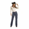 Rock & Roll Denim® Ladies Jacquard High Rise Dark Wash Jeans RRWD4HR0G4 -Western Cowboy Equipment RRWD4HR0G4b