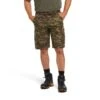 Ariat Mens Rebar Relaxed Durastretch Olive Camo Cargo Shorts 10034723 -Western Cowboy Equipment S21 MNS WORK 10034723 front