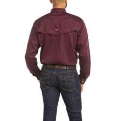 Ariat Men's FR Vented Malbec Work Shirt 10035432 9 Ariat Men's FR Vented Malbec Work Shirt 10035432 -Western Cowboy Equipment S21 MNS WORK 10035432 back