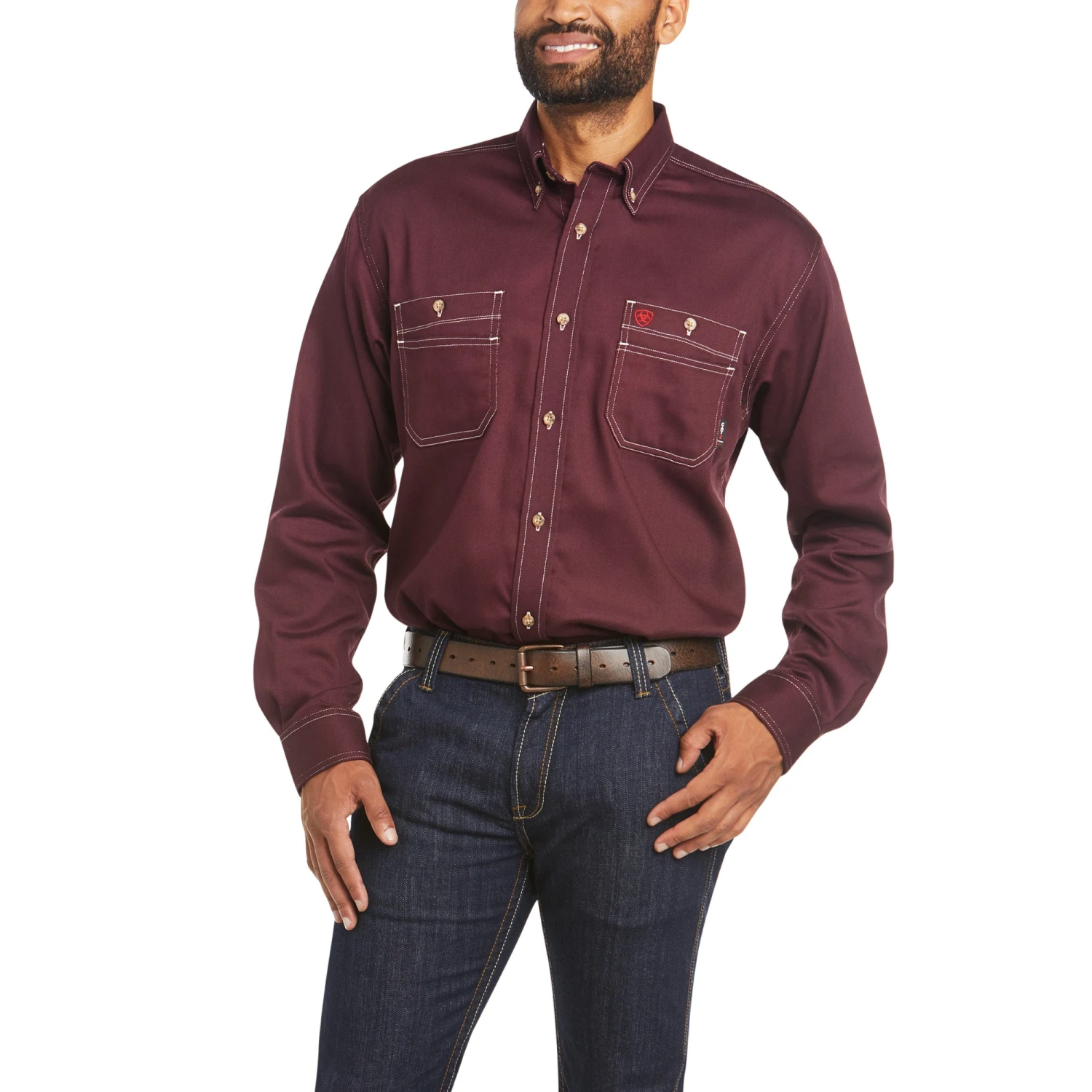 Ariat Men's FR Vented Malbec Work Shirt 10035432 3 Ariat Men's FR Vented Malbec Work Shirt 10035432