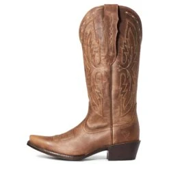 Ariat Ladies Heritage Elastic Calf Brown Snip Toe Boots 10036047 -Western Cowboy Equipment S21 WMS WEST 10036047 side