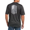 Ariat® Men's Charger Vertical Flag Charcoal Short Sleeve Tee 10039553 -Western Cowboy Equipment S22 MNS WEST 10039553 back