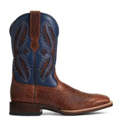 Ariat® Men's VentTEK™ 360° Rowder Tan & Blue Boots 10040238 -Western Cowboy Equipment S22 MNS WEST 10040238 side
