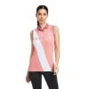 Ariat Ladies Taryn Sleeveless Peach Blossom Polo Shirt 10039168 -Western Cowboy Equipment S22 WMS ENGL 10039168 front