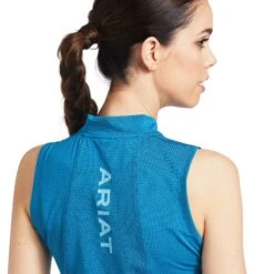 Ariat® Ladies Hailey 1/4 Zip Saxony Blue Baselayer Shrirt 10039191 -Western Cowboy Equipment S22 WMS ENGL 10039191 detail01