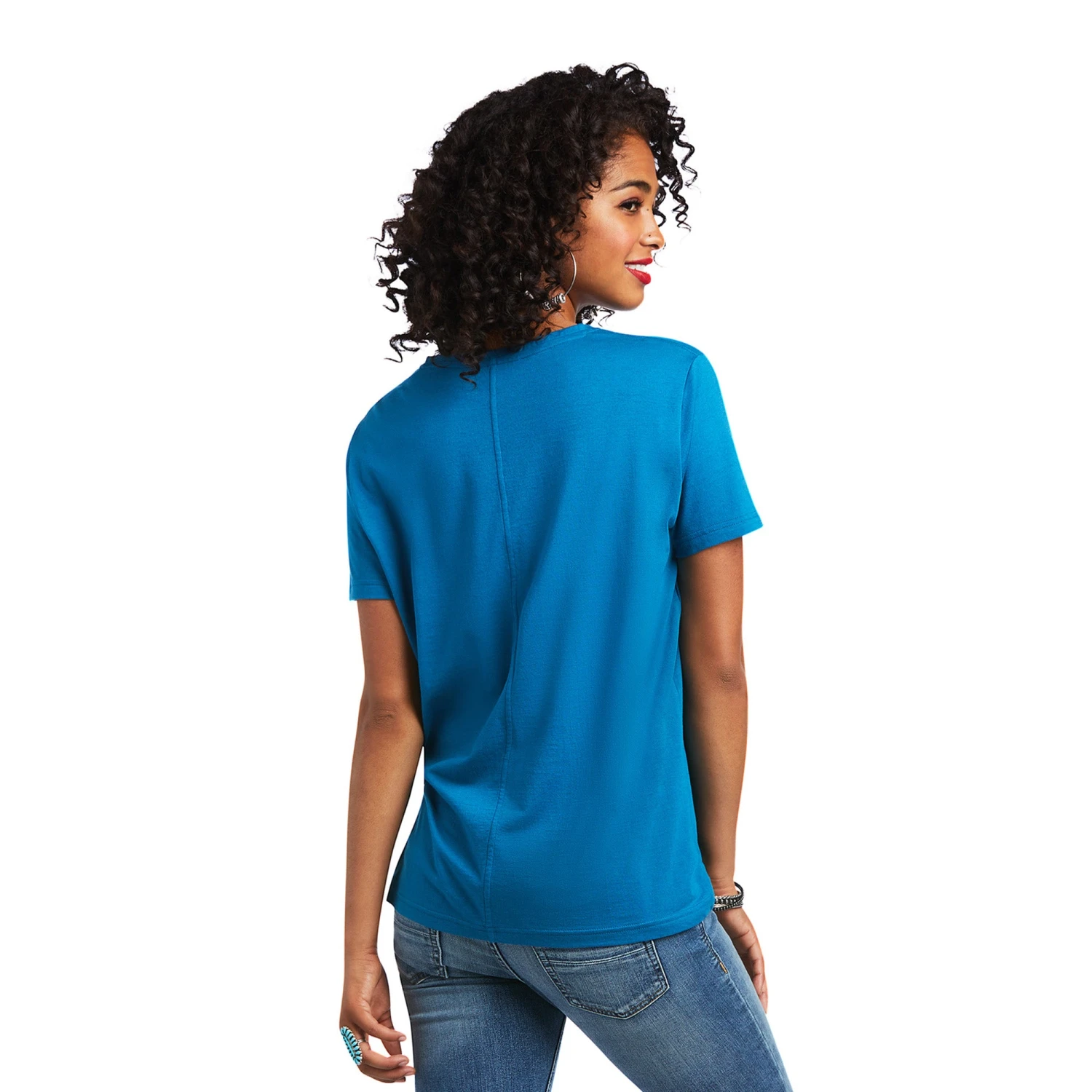 Ariat Ladies Element Saxony Blue Short Sleeve T-Shirt 10039418 4 Ariat Ladies Element Saxony Blue Short Sleeve T-Shirt 10039418 - Image 2