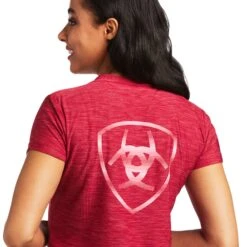Ariat® Ladies Laguna Logo Short Sleeve Red Bud Baselayer Tee 10039543 -Western Cowboy Equipment S22 WMS WEST 10039543 detail01