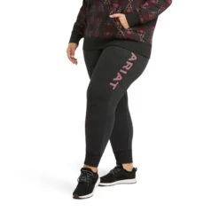 Ariat® Ladies R.E.A.L™ Logo Heather Charcoal Jogger Sweat Pants 10039790 -Western Cowboy Equipment S22 WMS WEST 10039790 front plus