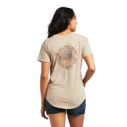 Ariat® Women's Graphic Sod Tractor Oatmeal Heather T-Shirt 10039976 -Western Cowboy Equipment S22 WMS WEST 10039976 back