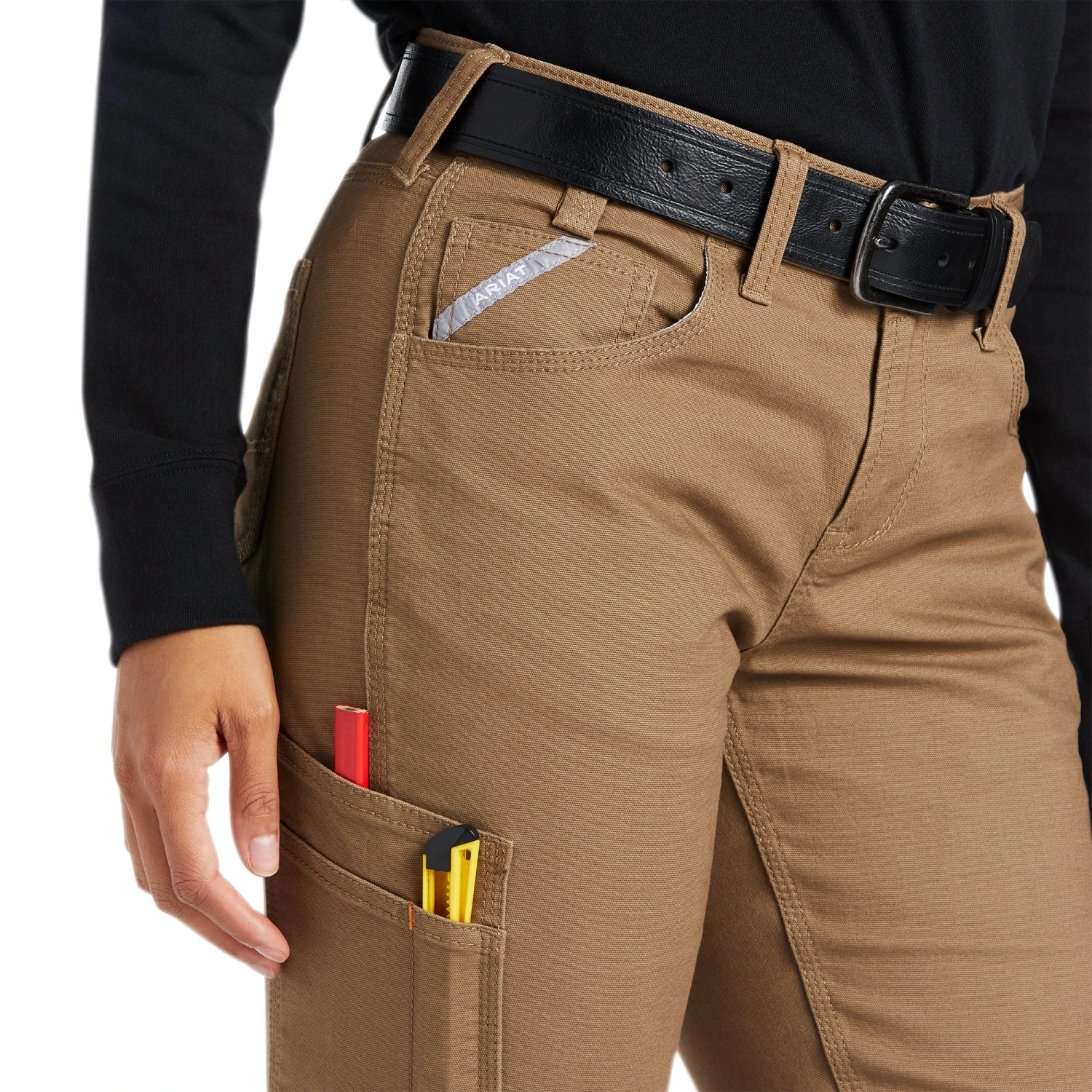 Ariat® Ladies Rebar DuraStretch Made Tough Field Khaki Pant 10039150 5 Ariat® Ladies Rebar DuraStretch Made Tough Field Khaki Pant 10039150 - Image 3