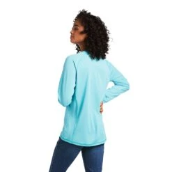 Ariat® Ladies Rebar Heat Fighter Blue Long Sleeve T-Shirt 10039210 -Western Cowboy Equipment S22 WMS WORK 10039210 back